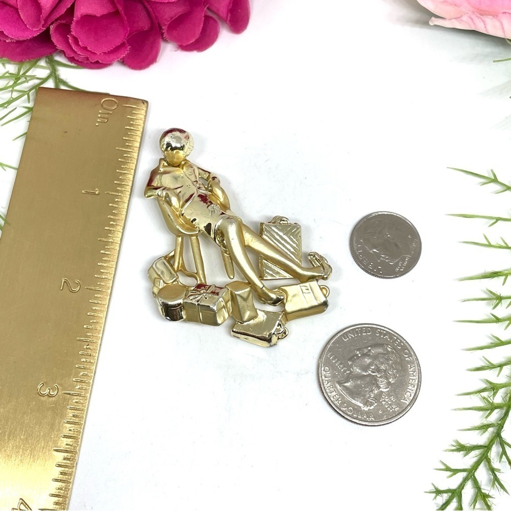 VINTAGE⚜️ Long Shopping Day AJC Brooch - Picture 8 of 8